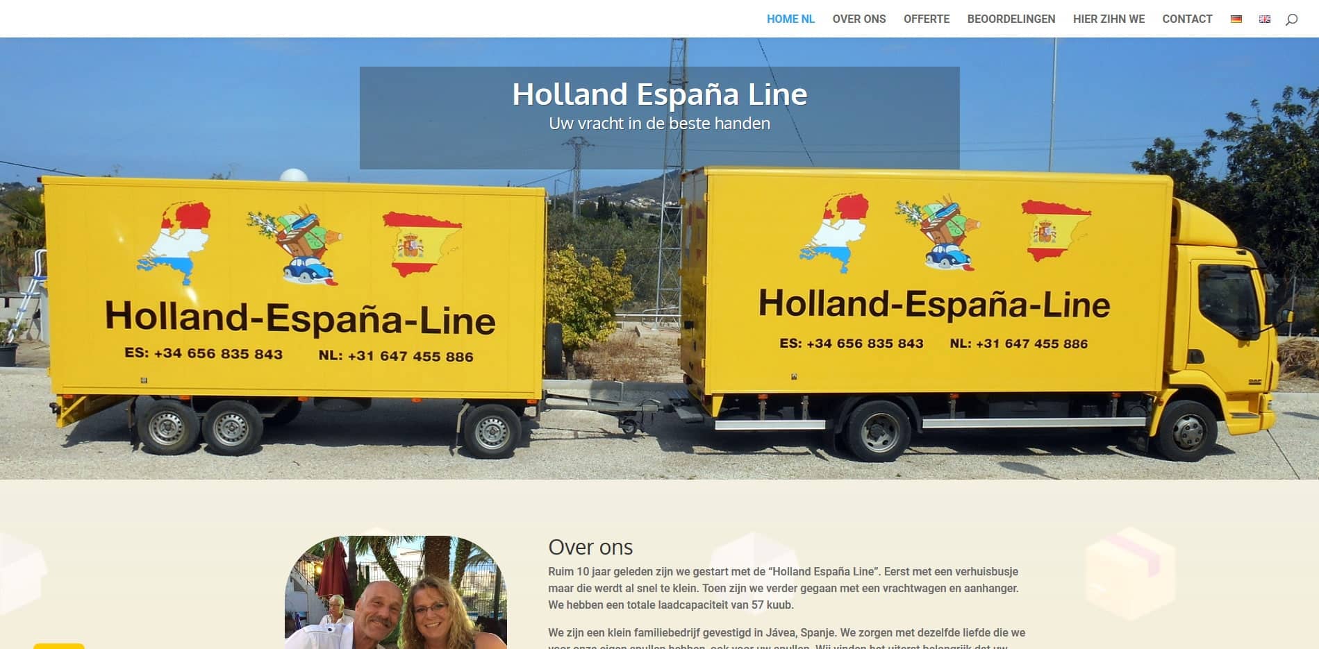 Sitio web Holland-Espana-Line